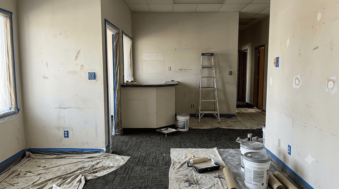 Commercial painting project 1 before photo in Winnipeg