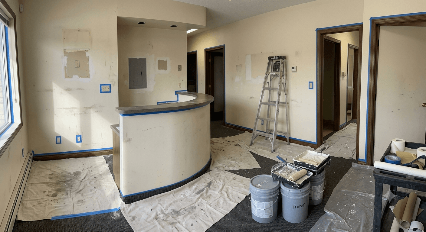 Commercial painting project 2 before photo in Winnipeg